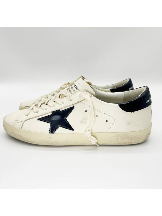 Superstar Beige Night Blue Heel Tab Sneakers - GOLDEN GOOSE - BALAAN 3