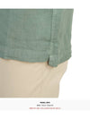 Linen Short Sleeve Shirt Green - CP COMPANY - BALAAN 8