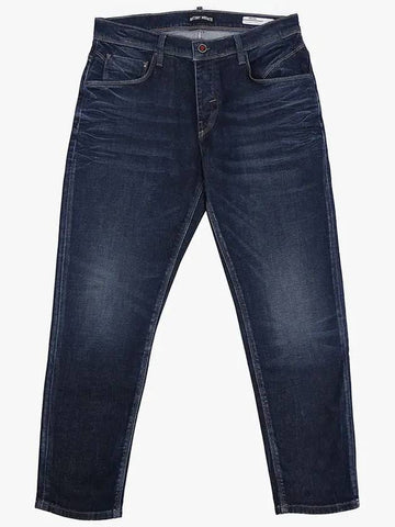 Blue washed medium blue carrot denim pants JN144 - IKALOOOK - BALAAN 1