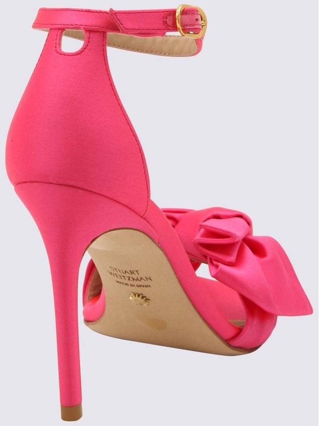 Stuart Weitzman Hot Pink Satin Loveknot Sandals - STUART WEITZMAN - BALAAN 2