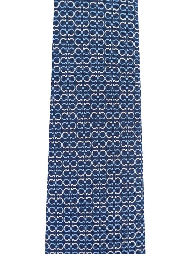 FERRAGAMO Silk Tie, Men's, Navy Blue - SALVATORE FERRAGAMO - BALAAN 3