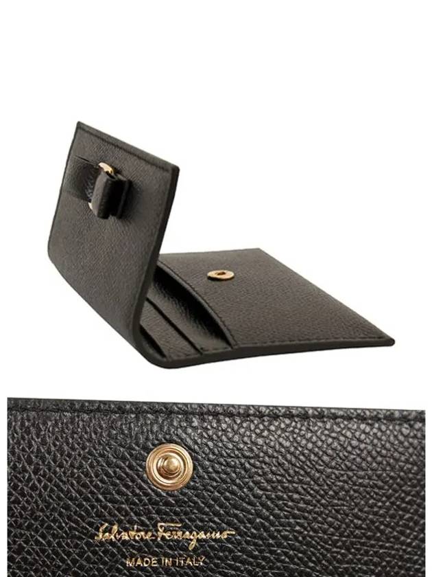 Vara Bow Card Walletr Black - SALVATORE FERRAGAMO - BALAAN 5