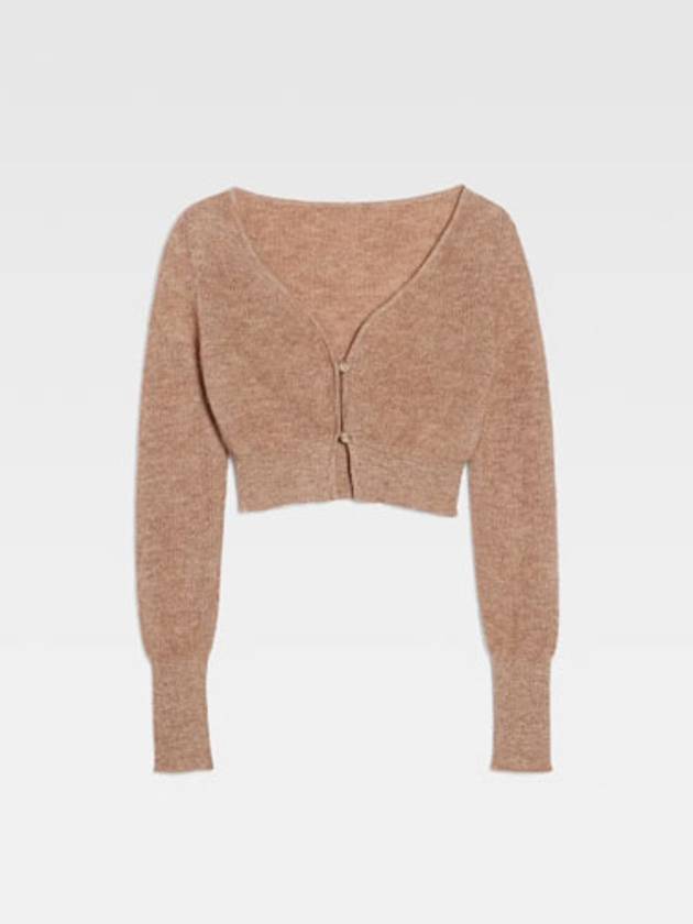 Le Alzou Cropped Mohair Cardigan Light Brown - JACQUEMUS - BALAAN 2