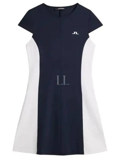 Maxime Golf A-Shape Short Dress Navy - J.LINDEBERG - BALAAN 2