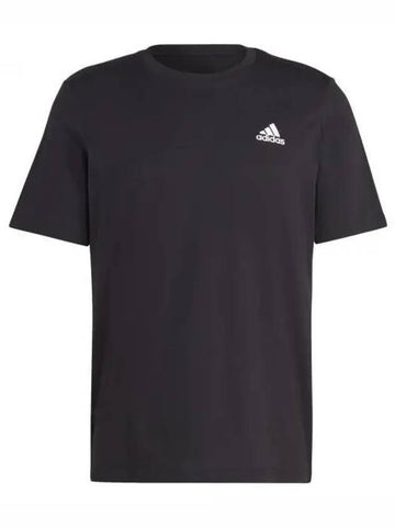 Small Logo Single Jersey Short Sleeve T-Shirt Black - ADIDAS - BALAAN 1