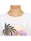 Zewel Print Cotton Short Sleeve T-Shirt White - ISABEL MARANT - BALAAN 7