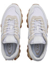 Paneled Lace-up Suede Leather Low Top Sneakers White - TOD'S - BALAAN 7