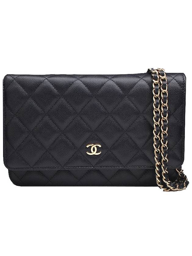 WOC Dark Navy Caviar Silver Mini Cross 29th Unit - CHANEL - BALAAN 1