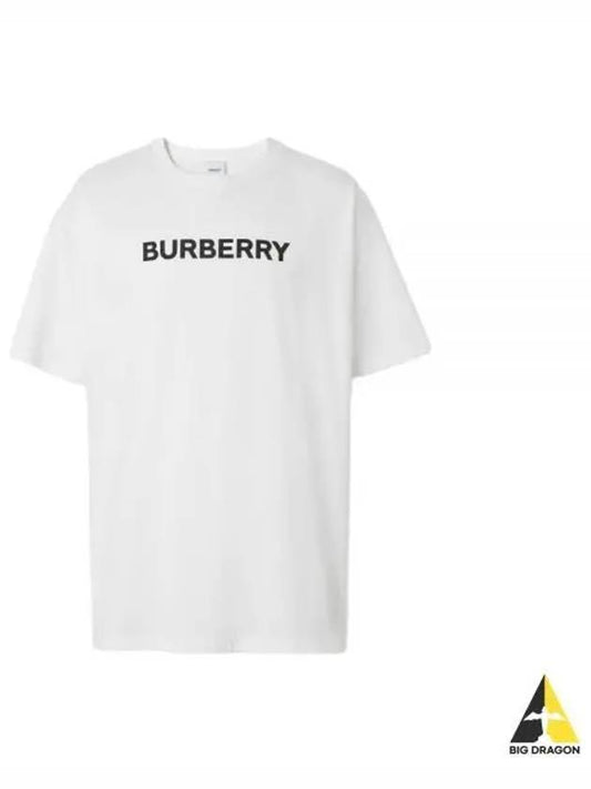 logo print cotton short sleeve t-shirt white - BURBERRY - BALAAN 2