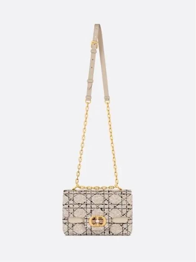 Cannage Tweed Top Handle Small Tote Bag Beige - DIOR - BALAAN 7