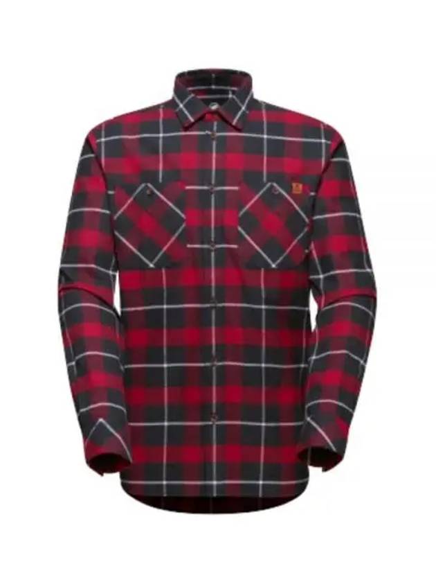 Alvra Cotton Long Sleeve Shirt Black Red - MAMMUT - BALAAN 2