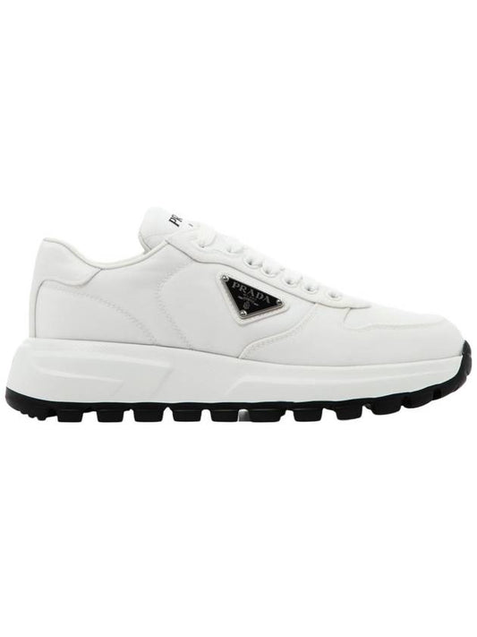 nylon gabardine low top sneakers white - PRADA - BALAAN.