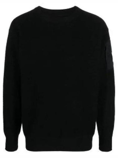 Men s Lens Detail Knit Black 13CMKN280 A005504M 999 967401 - CP COMPANY - BALAAN 1