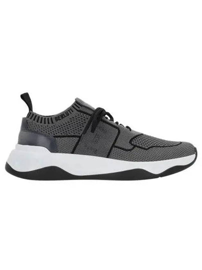 Shadow Knit Leather Low Top Sneakers Grey - BERLUTI - BALAAN 2