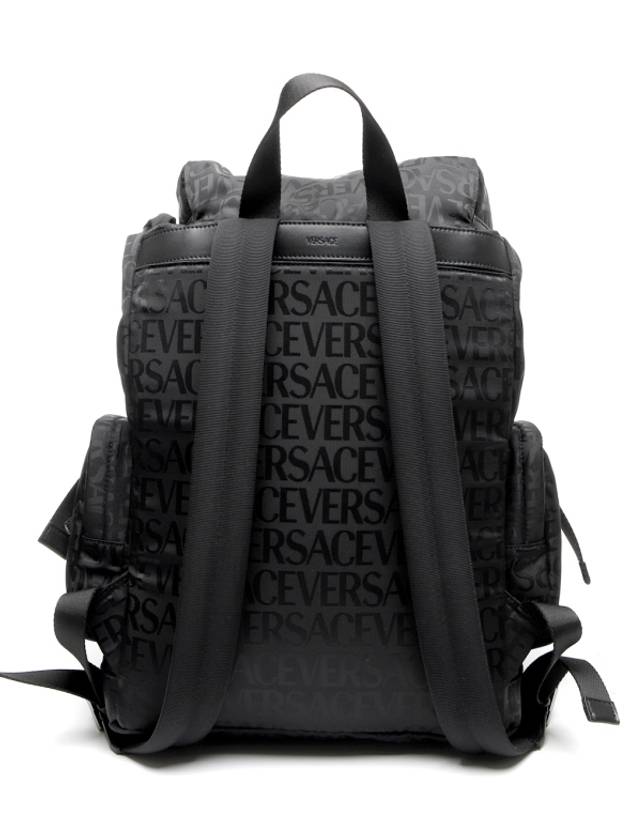 All Over Logo Print Nylon Backpack Black - VERSACE - BALAAN 3