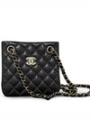 Gold CC Logo Mini Bucket Bag Black - CHANEL - BALAAN 2