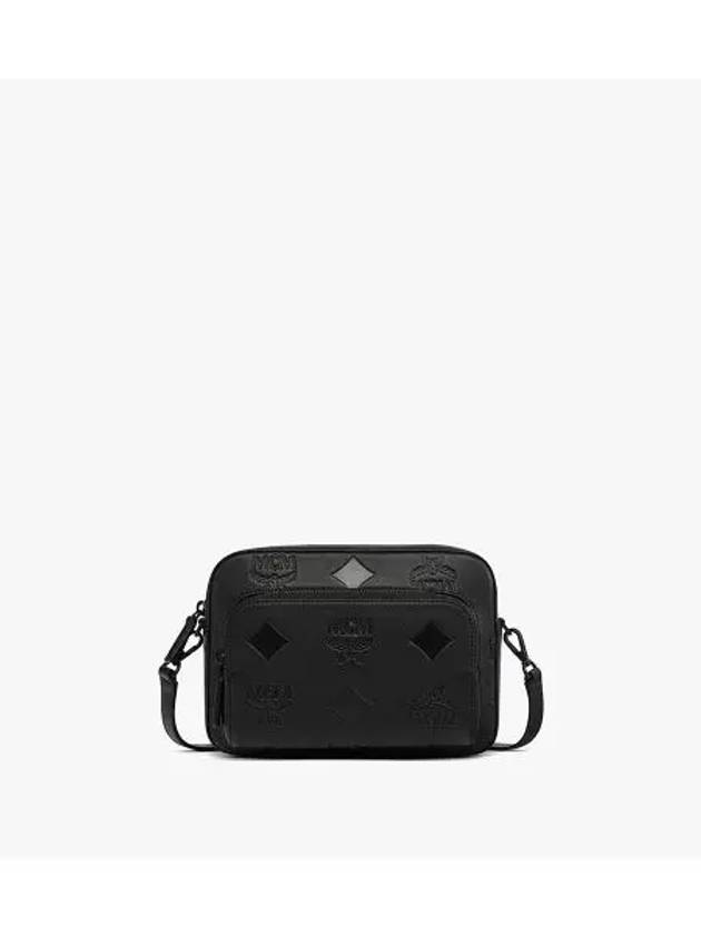 Aren Maxi Monogram Leather Cross Bag Black - MCM - BALAAN 2