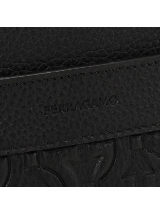 Embossed Gancini Pattern Cross Bag Black - SALVATORE FERRAGAMO - BALAAN 6