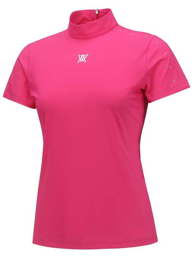 High Neck Mesh Back Short Sleeve T-ShirtHP - ANEWGOLF - BALAAN 2