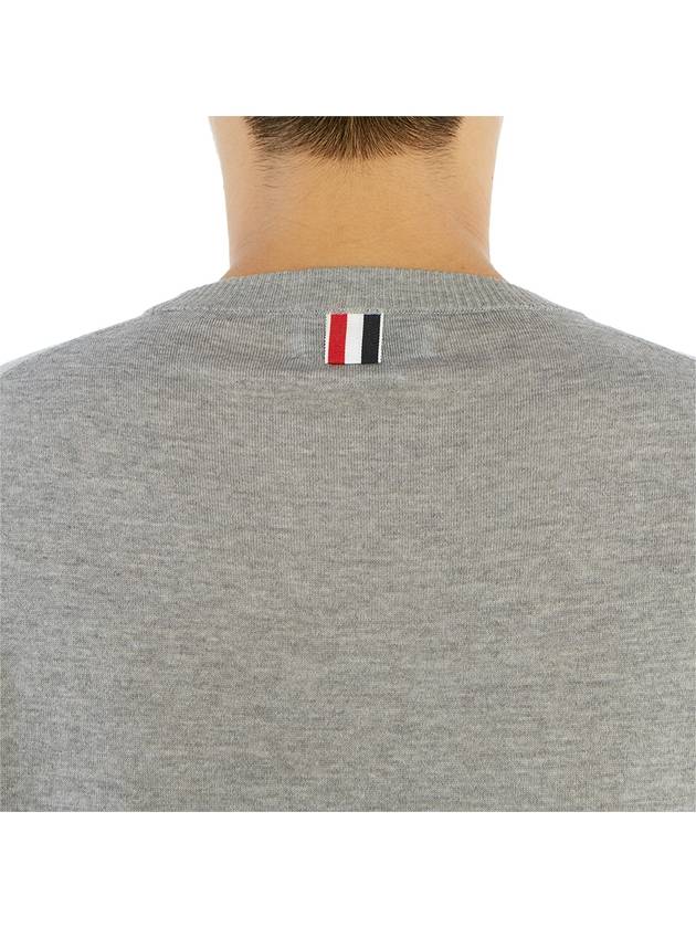 4 Bar Stripe Classic Wool Knit Top Light Grey - THOM BROWNE - BALAAN 8