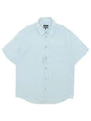 Bellini Linen Short Sleeve Shirt Blue - A.P.C. - BALAAN 2