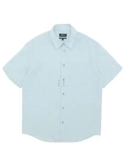 Bellini Linen Short Sleeve Shirt Blue - A.P.C. - BALAAN 2