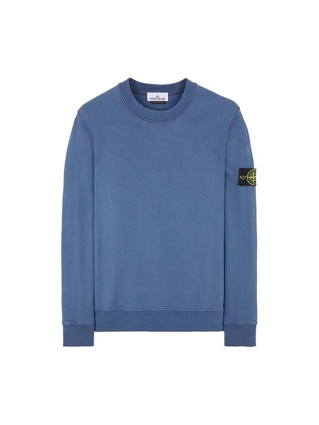 Compass Patch Cotton Sweatshirt Avio Blue - STONE ISLAND - BALAAN 2