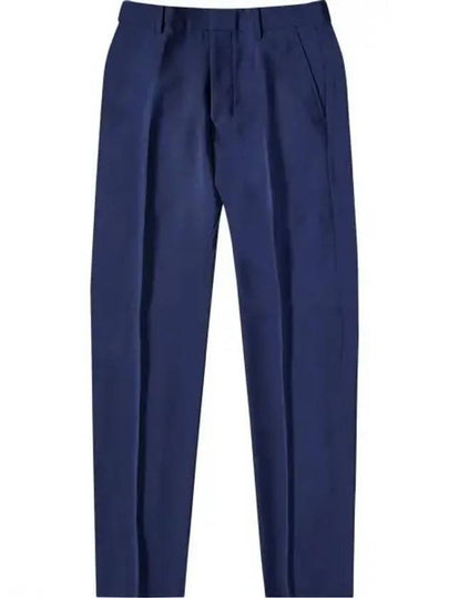 Cigarette Fit Wool Straight Pants Blue - AMI - BALAAN 2