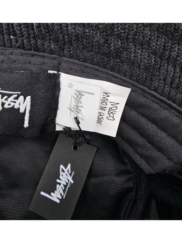 Graffiti Cord Bucket Hat Black - STUSSY - BALAAN 9