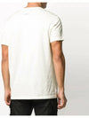 Men's Shadow Project Printing Short Sleeve T-Shirt Ivory - STONE ISLAND - BALAAN 5