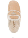 Women's Triangle Logo Shearling Lining Slippers Ecru - PRADA - BALAAN 2