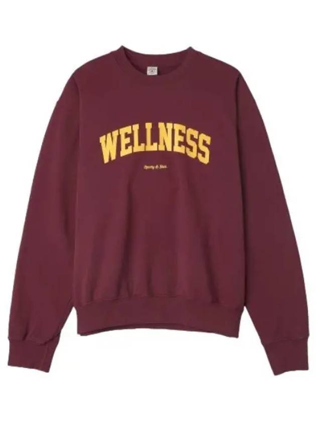 Wellness Ivy Sweatshirt Merlot Gold T Shirt - SPORTY & RICH - BALAAN 1