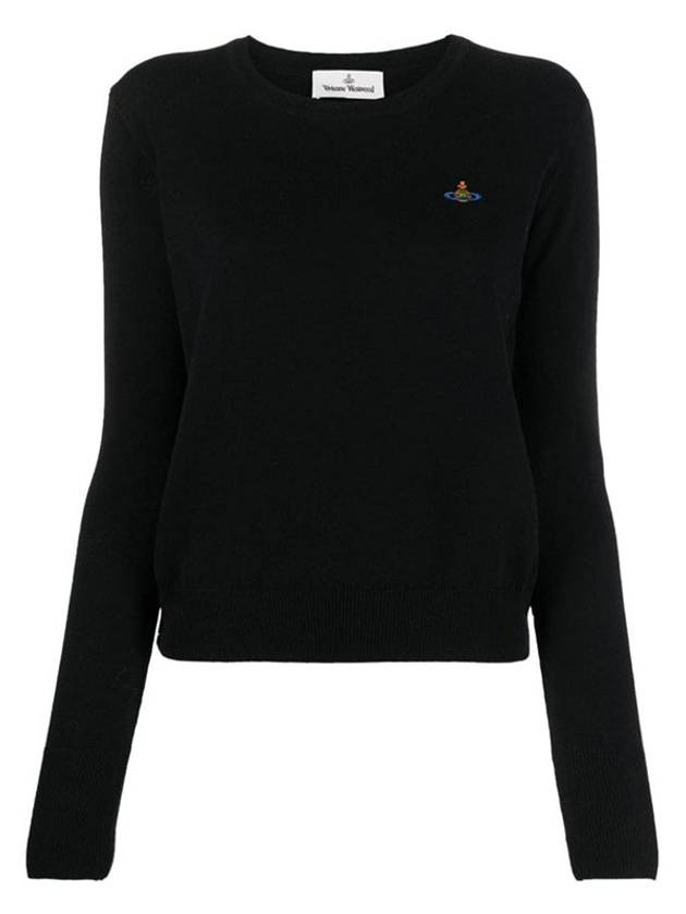 ORB Embroid Logo Knit Top Black - VIVIENNE WESTWOOD - BALAAN 2