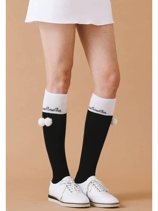 Drop color scheme knee socks BLACK - MONBIRDIE GOLF - BALAAN 6