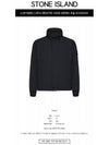 Logo Micro Twill Zip Up Jacket Black - STONE ISLAND - BALAAN 3