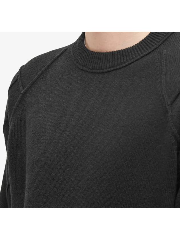 Lens Wappen Wool Blend Knit Top Black - CP COMPANY - BALAAN 5