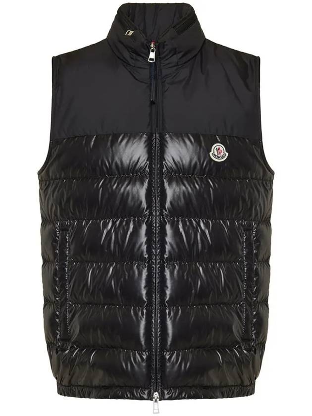 Cerces Logo Patch Down Padded Vest Black - MONCLER - BALAAN 3