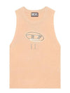 M Onerva Logo Plaque Cut Out Sleeveless Pink - DIESEL - BALAAN 2