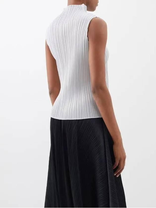 Pleated fleece Issey Miyake tech plated rib turtleneck tank top - ISSEY MIYAKE - BALAAN 4