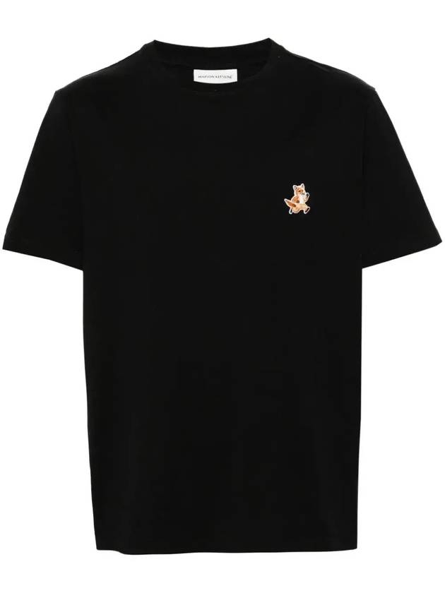 Speedy Fox Patch Comfort Short Sleeve T-Shirt Black - MAISON KITSUNE - BALAAN 3