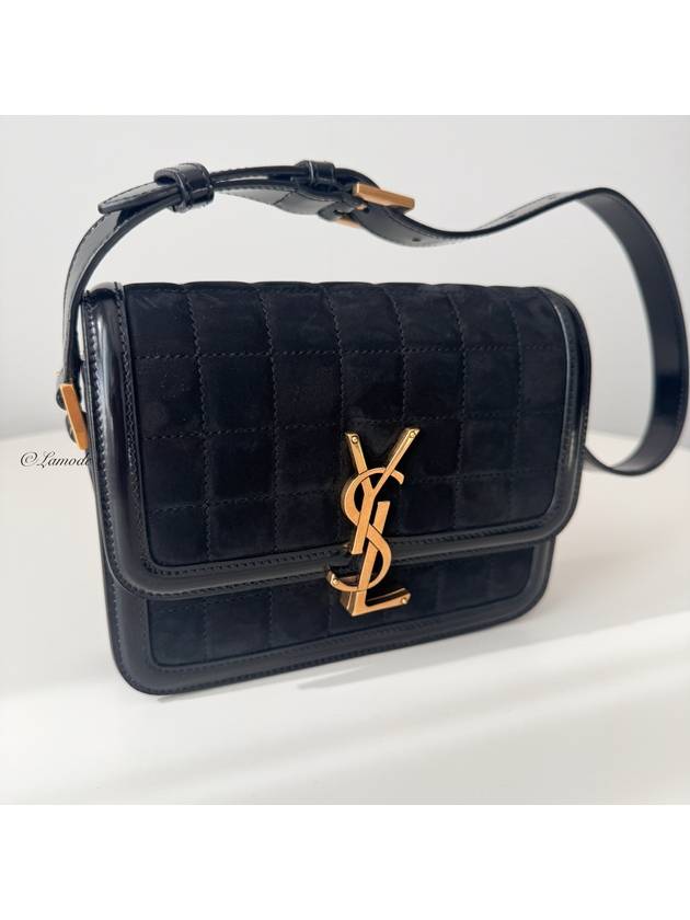 Solferino SOLFERINO logo gold small shoulder bag black - SAINT LAURENT - BALAAN 3