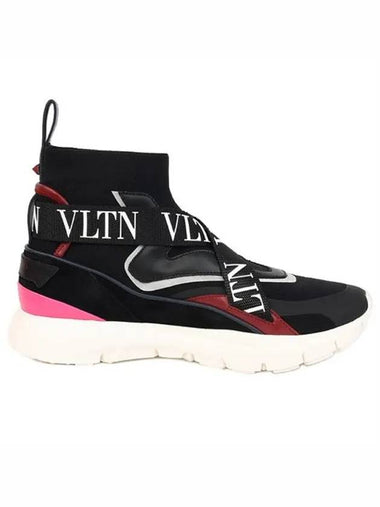 Heroes High Top Sneakers Black - VALENTINO - BALAAN 1