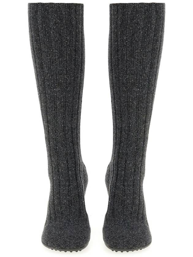 Atomic Knit Long Boots Anthracite - BOTTEGA VENETA - BALAAN 4