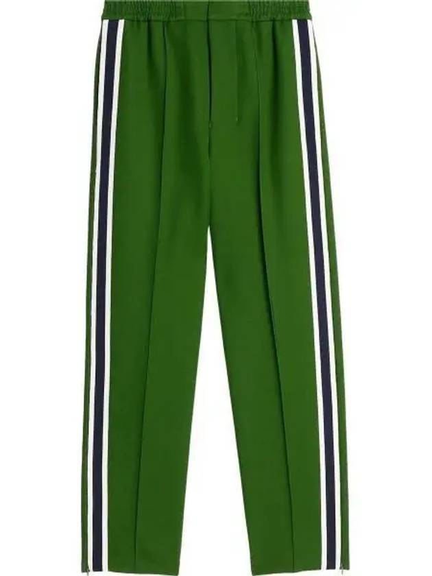 Striped Color Combination Track Pants Green - AMI - BALAAN 1