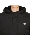 Triangle Logo Patch Re-Nylon Parka Black - PRADA - BALAAN 7