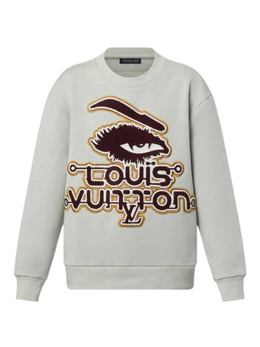 Embroidered Cotton Sweatshirt Green - LOUIS VUITTON - BALAAN 1