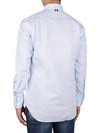 Men's Grosgrain Placket Solid Poplin Long Sleeve Shirt Light Blue - THOM BROWNE - BALAAN 5