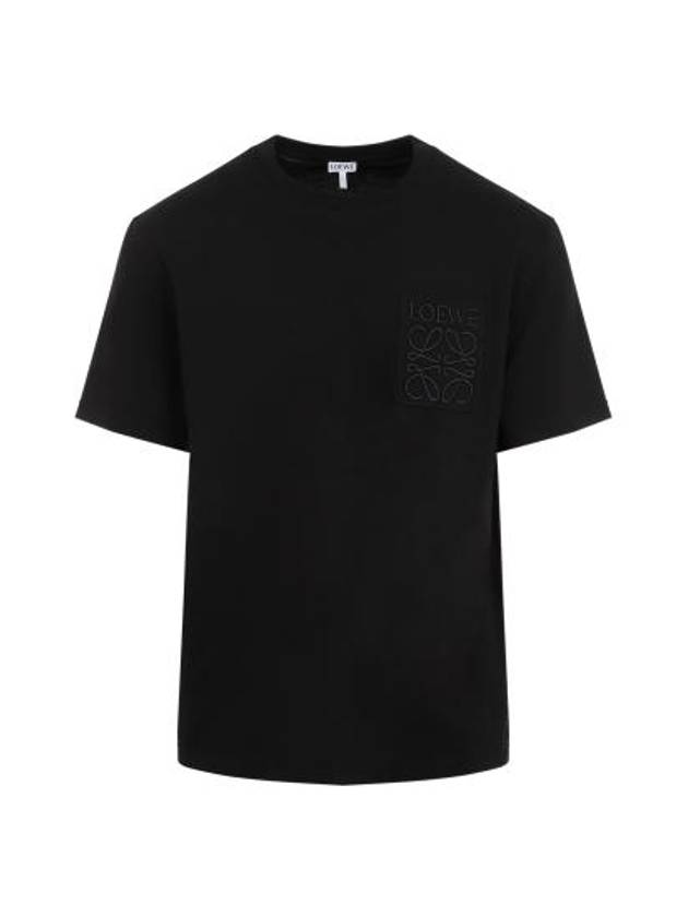 Relaxed Fit Cotton Short Sleeve T-Shirt Black - LOEWE - BALAAN 3