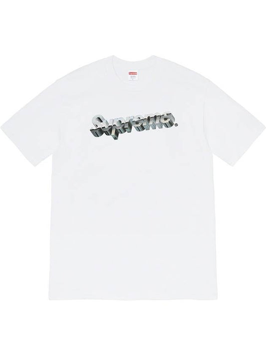 Chrome Logo Short Sleeve TShirt Black Chrome Logo Tee - SUPREME - BALAAN 1