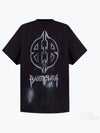 Metal BB Stencil Cotton Short Sleeve T-Shirt Black - BALENCIAGA - BALAAN 2